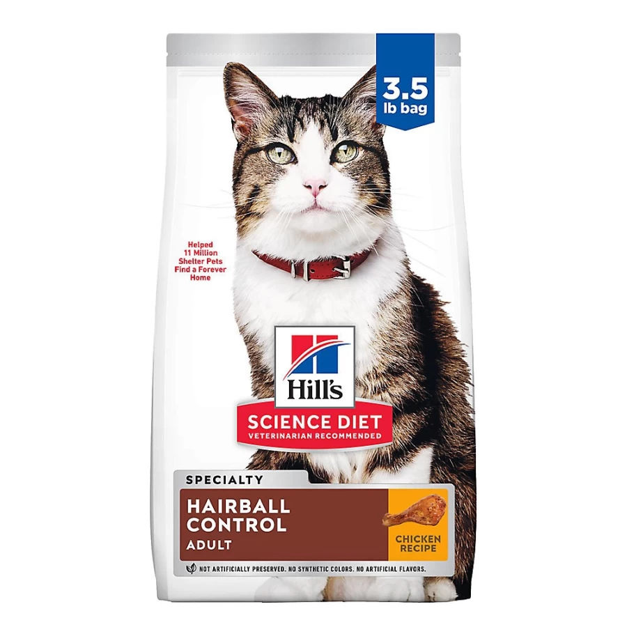 Hill's Science Diet Hairball Control Adult Dry Cat Food - Chicken Recipe for Indoor Cats | PetSmart