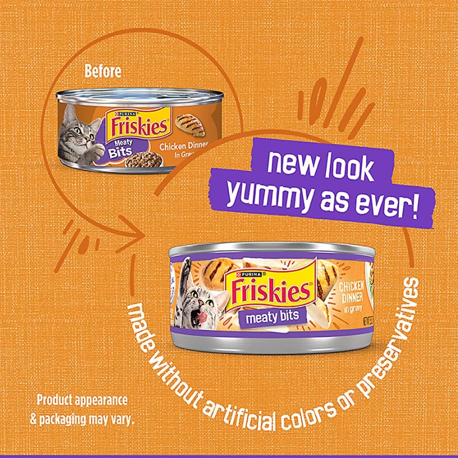 Purina Friskies Meaty Bits Adult Wet Cat Food 6.04 oz Can - Savory Pate for Cats at PetSmart