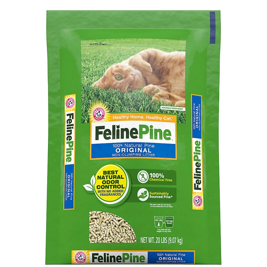 PetSmart Feline Pine Scented Non-Clumping Cat Litter - Natural Pine, Low Dust, Eco-Friendly