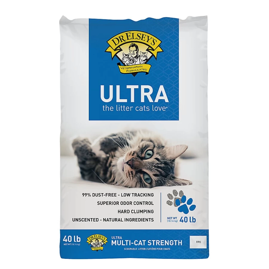PetSmart Dr. Elsey's Precious Cat Ultra Clumping Clay Litter for Multi-Cat Homes - Unscented, Low Tracking, 99% Dust-Free