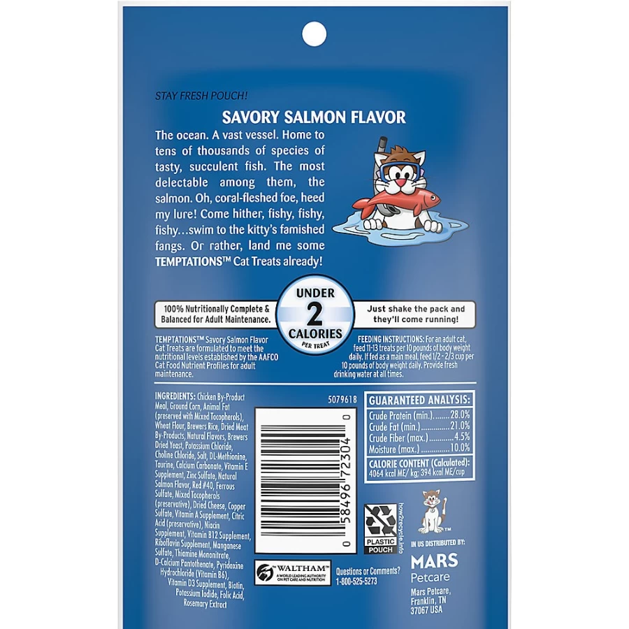 PetSmart Classic Adult Cat Treats - Soft & Crunchy Salmon Flavor, Savory Snacks for Cats
