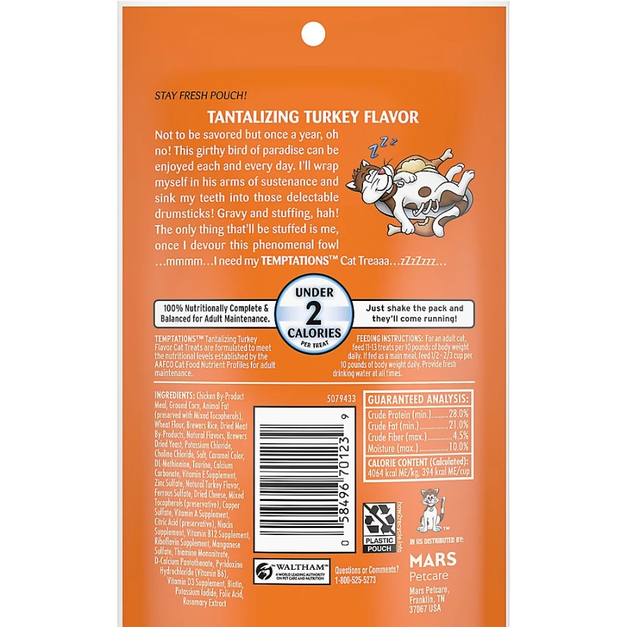 PetSmart Tantalizing Turkey Flavor Cat Treats - Soft & Crunchy Classic Adult Cat Snacks by Temptationstrade