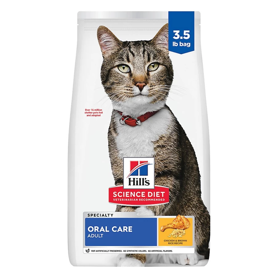 PetSmart Hill's Science Diet Adult Dry Cat Food for Oral Care - Chicken Flavor, Dental Health Support