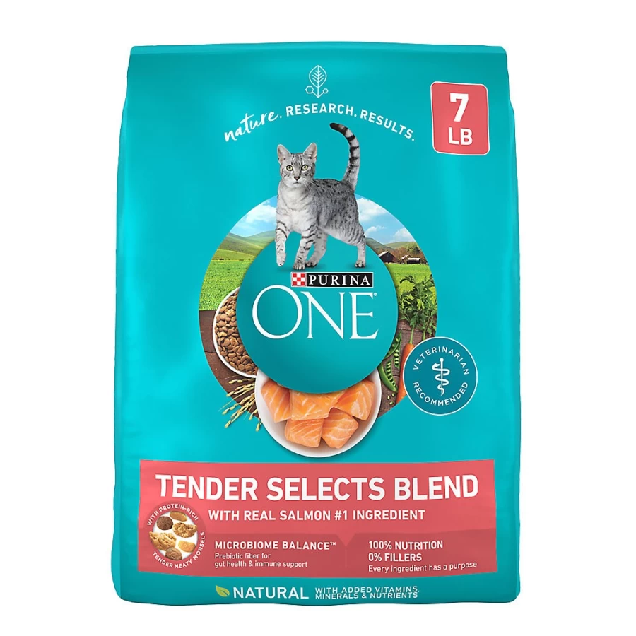 Purina ONE Tender Selects Blend Adult Dry Cat Food | High Protein Natural Ingredients | PetSmart