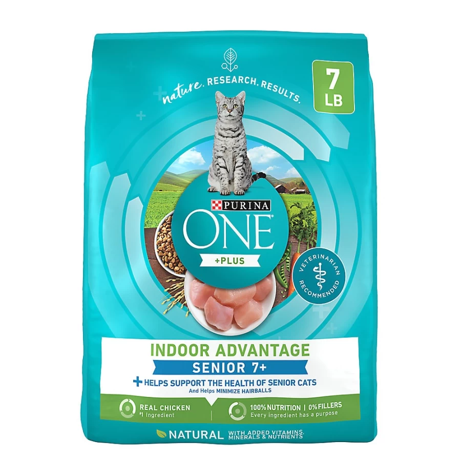 Purina ONE Vibrant Maturity Senior Dry Cat Food - Chicken Recipe, Natural Ingredients for Aging Cats | PetSmart