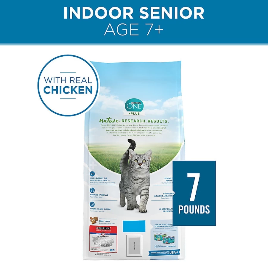 Purina ONE Vibrant Maturity Senior Dry Cat Food - Chicken Recipe, Natural Ingredients for Aging Cats | PetSmart