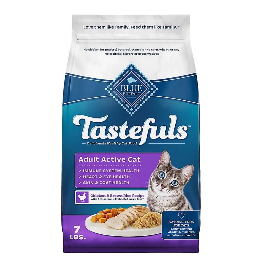 PetSmart Blue Buffalo Tastefuls Adult Dry Cat Food - Natural Chicken Recipe, High Protein for Indoor & Outdoor Cats