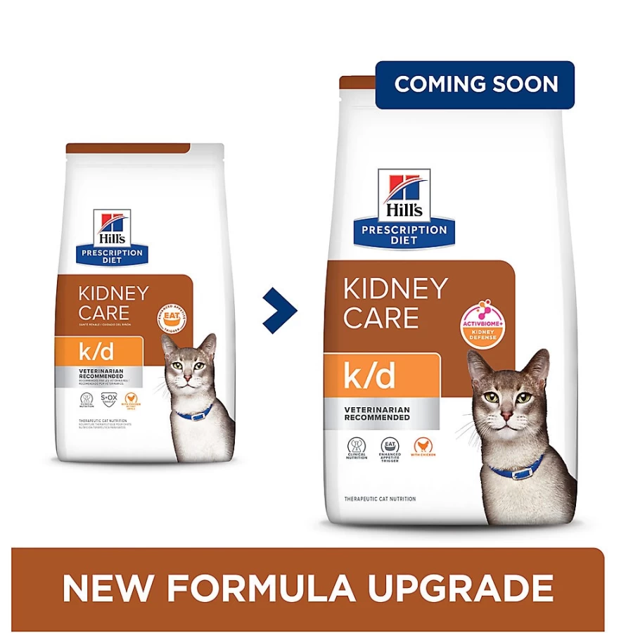 Hill's Prescription Diet k/d Kidney Care Chicken Flavor Dry Cat Food for Kidney Health - PetSmart