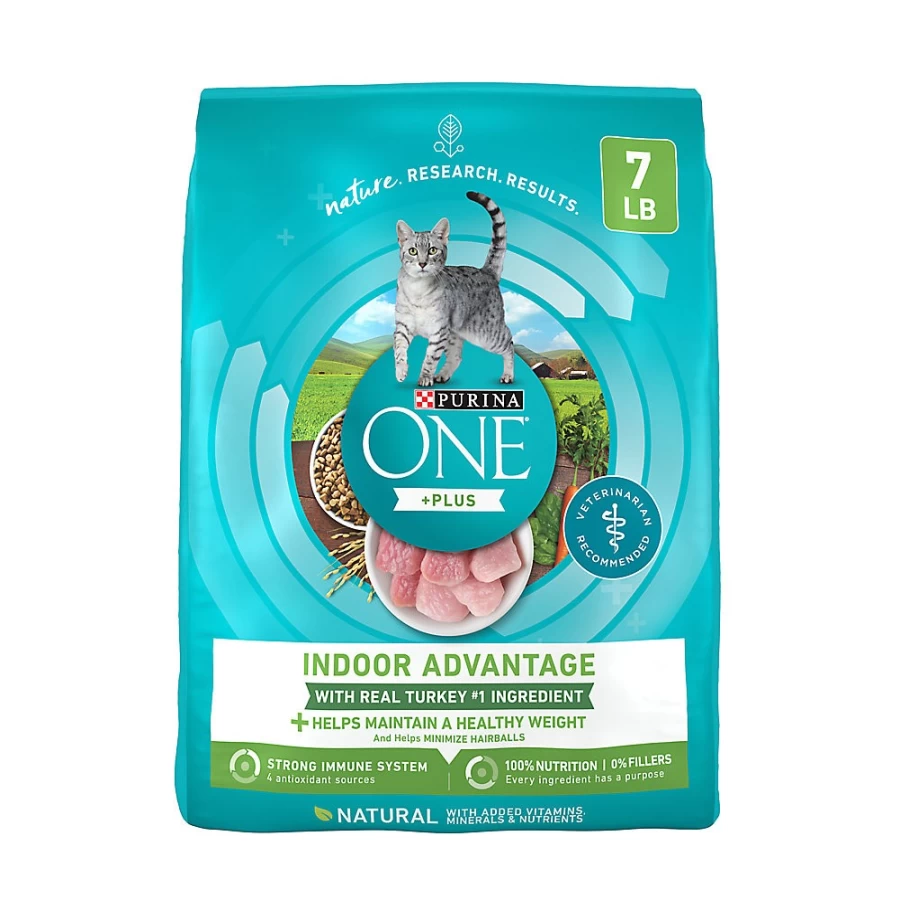 Purina ONE Indoor Advantage Adult Dry Cat Food - High Protein Turkey Recipe, Natural Ingredients for Indoor Cats | PetSmart