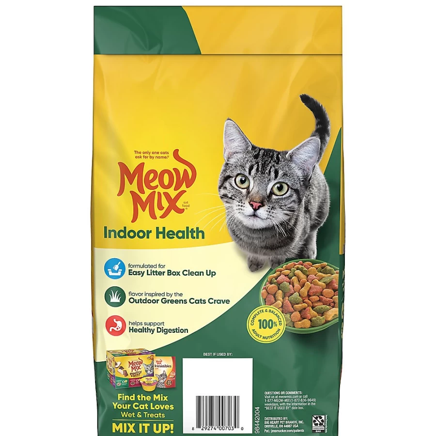 Meow Mix Indoor Dry Cat Food for Adult Cats - Chicken, Turkey, Salmon & Ocean Fish Recipe | PetSmart