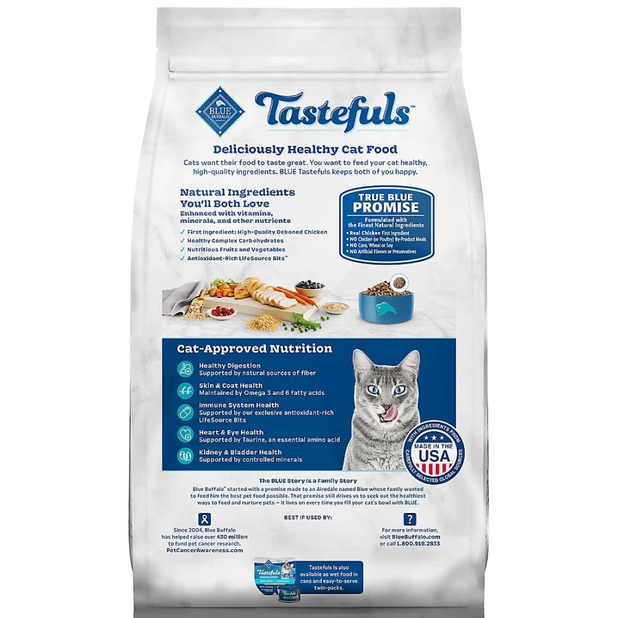 PetSmart Blue Buffalo Tastefuls Adult Dry Cat Food - Natural Chicken Recipe, High Protein for Cats