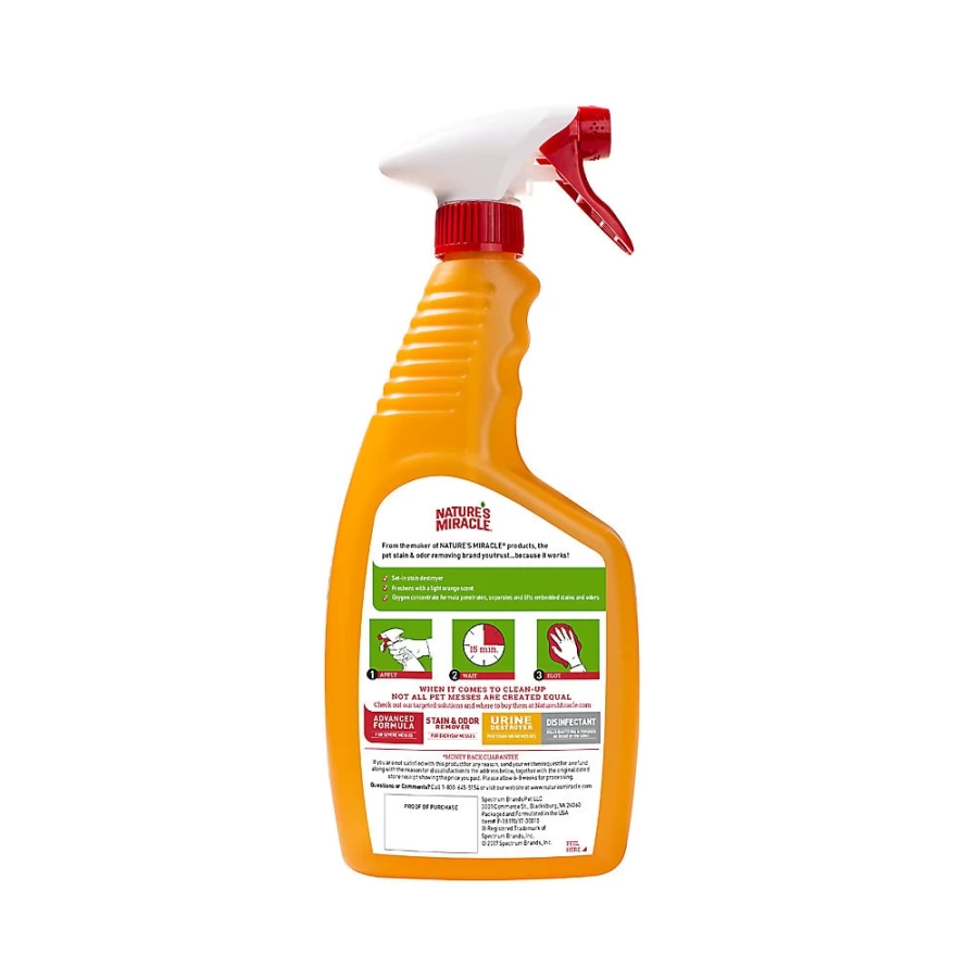 PetSmart Nature's Miracle Just For Cats Oxy Formula - Dual Action Stain & Odor Remover for Cat Urine & Messes