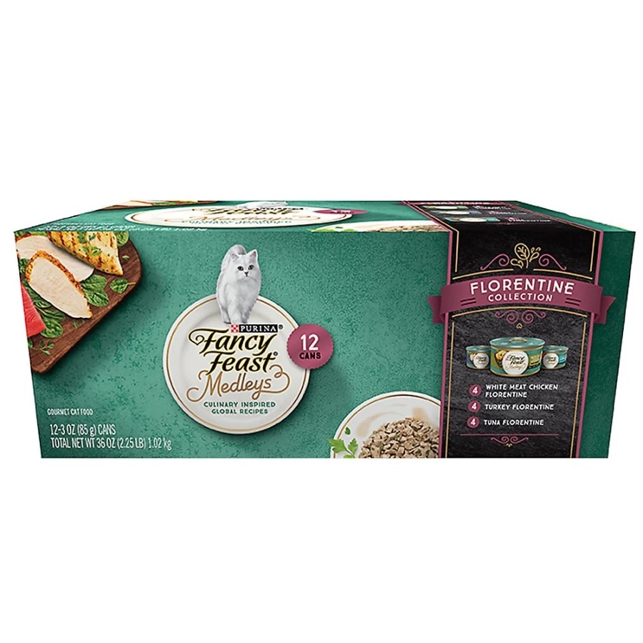 PetSmart Fancy Feast Medleys Adult Wet Cat Food Variety Pack - 2.64 lb. Case, Grain-Free with Essential Vitamins & Minerals