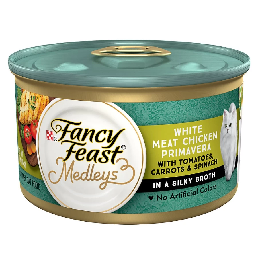 PetSmart Fancy Feast Medleys High-Protein Wet Cat Food for Adults, 3.3 oz Cans
