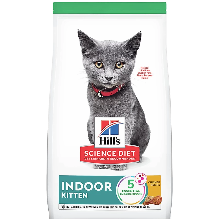 PetSmart Hill's Science Diet Indoor Kitten Dry Cat Food - Chicken Recipe for Optimal Growth & Digestion