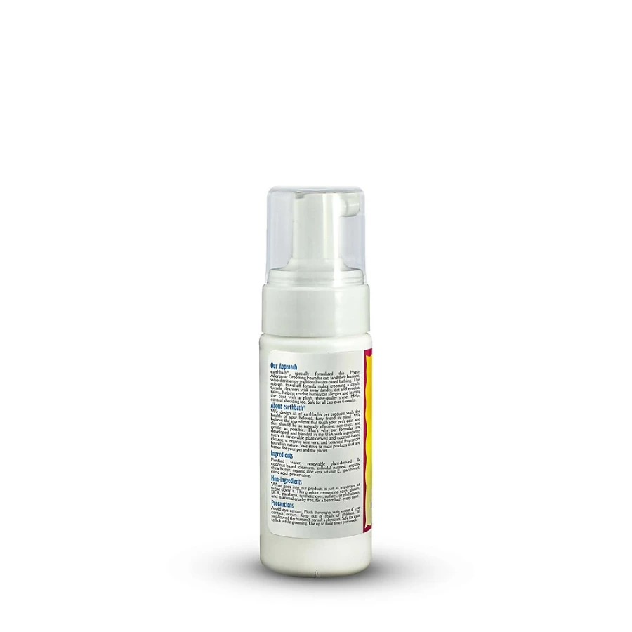 PetSmart Earthbath Hypoallergenic Fragrance-Free Cat Grooming Foam for Sensitive Skin
