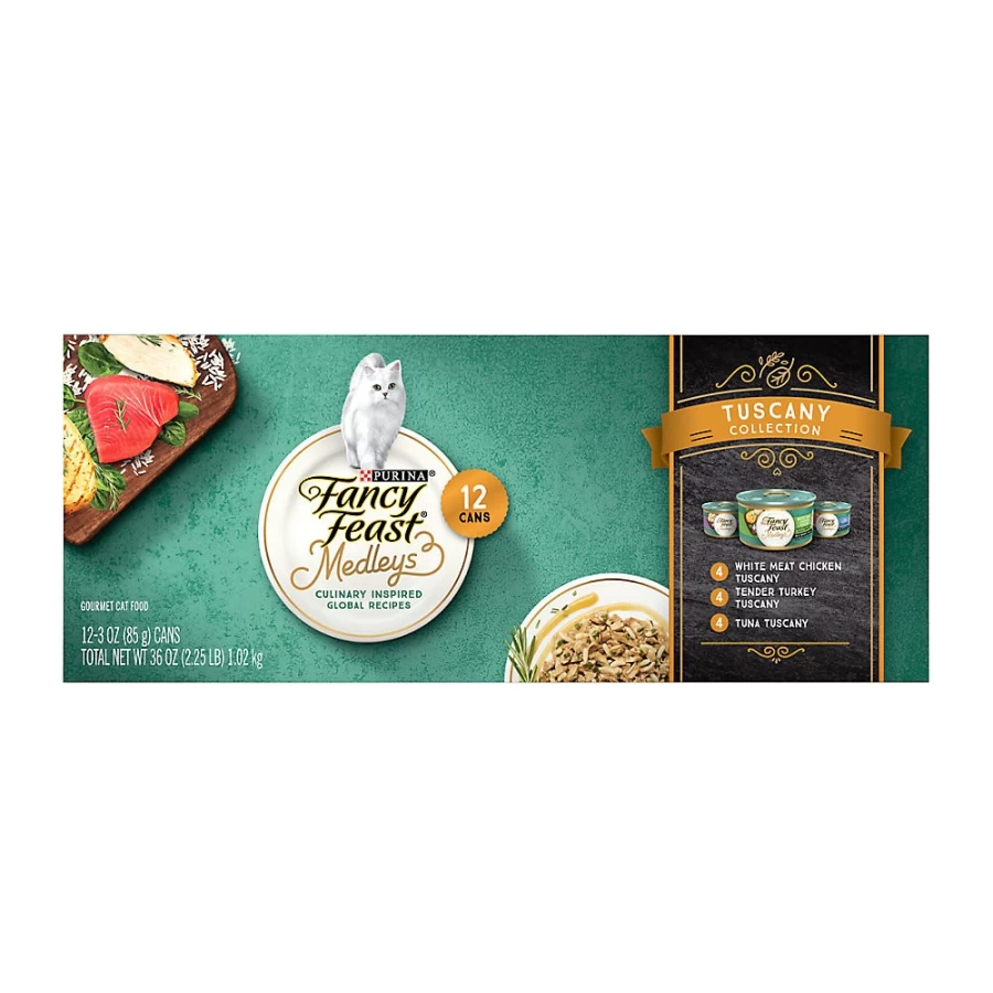 PetSmart Fancy Feast Medleys Wet Cat Food for All Life Stages - 2.64 lb. Pouch, Gourmet Variety Pack