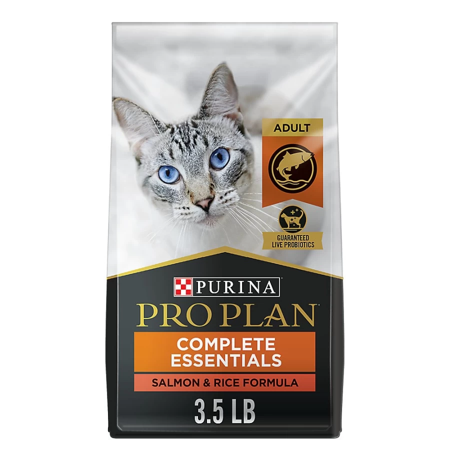 Purina Pro Plan Complete Essentials Adult Dry Cat Food with Salmon & Rice - Vitamins & Probiotics for Cats | PetSmart