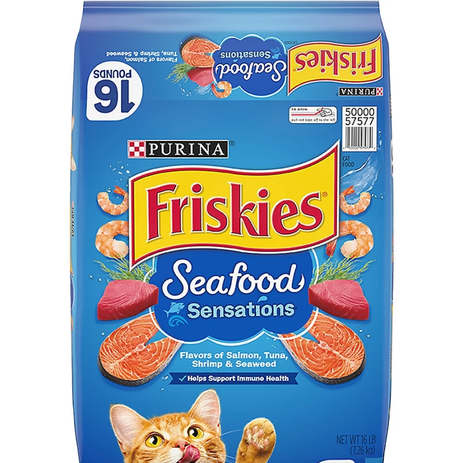 Purina Friskies Seafood Sensations Adult Dry Cat Food with Vitamins | PetSmart