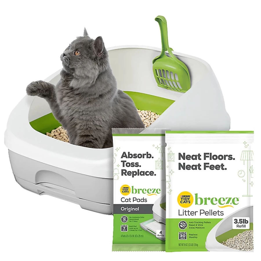 PetSmart Purina Tidy Cats Breeze Cat Litter Box System - Odor Control, Easy Clean, Pellet Litter Solution