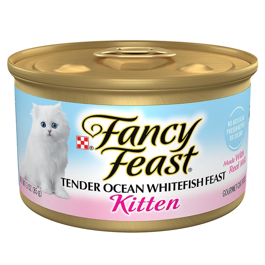 PetSmart Fancy Feast Kitten Wet Food - 3.33 oz High-Protein Cat Food with Essential Vitamins for Growing Kittens