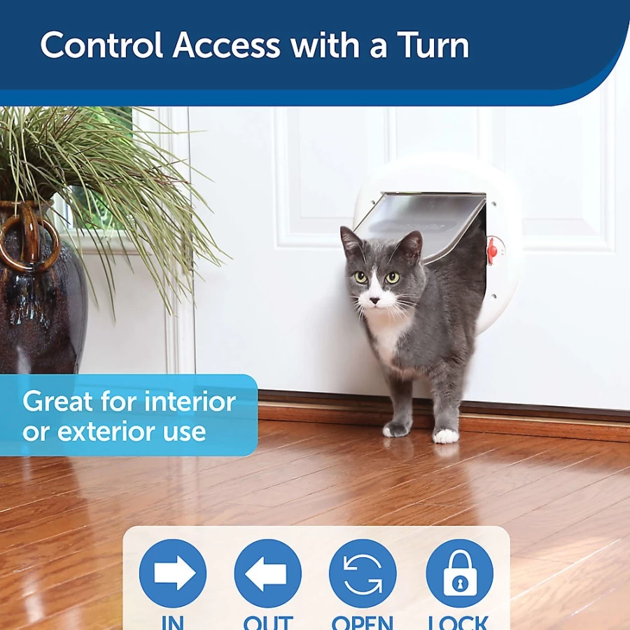PetSmart Large 4-Way Cat Flap for Big Cats - PetSafe Design