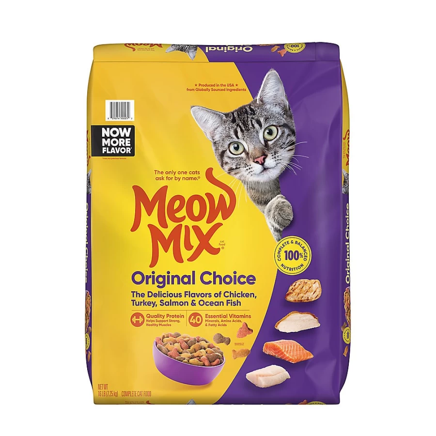 PetSmart Meow Mix Original Choice Dry Cat Food - Chicken, Turkey, Salmon & Ocean Fish Blend for All Life Stages