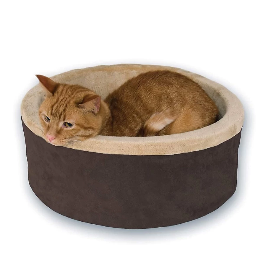 PetSmart Thermo-Kitty Heated Cat Bed for Winter - Cozy Warm Pet Sleeping Pad with Thermostat