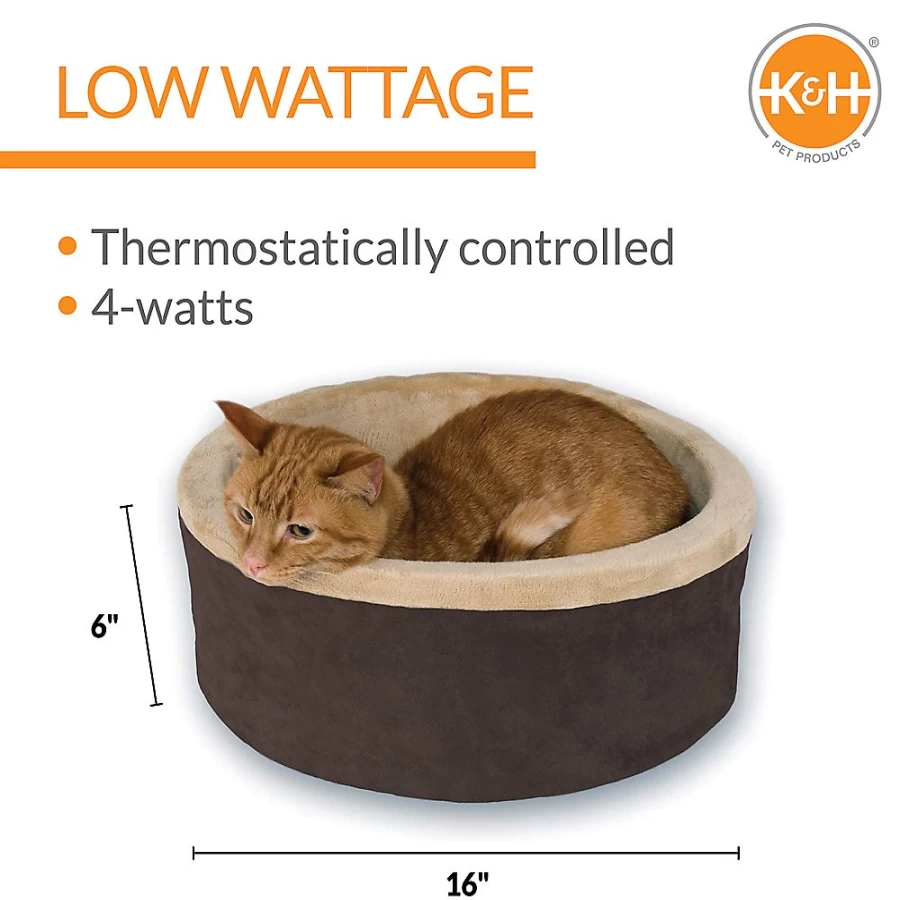 PetSmart Thermo-Kitty Heated Cat Bed for Winter - Cozy Warm Pet Sleeping Pad with Thermostat