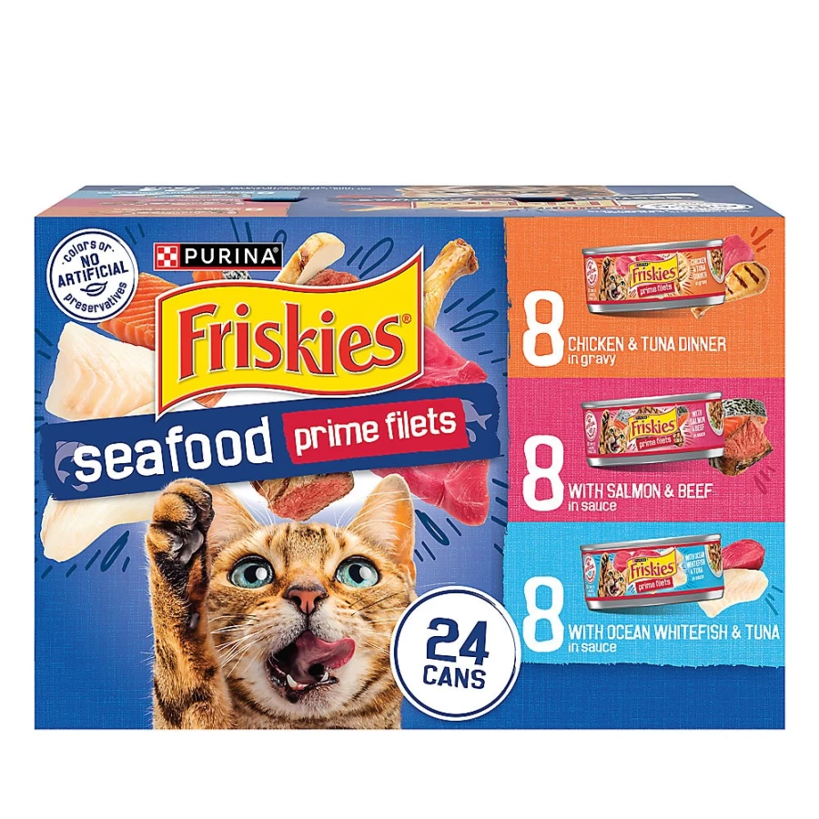 Purina Friskies Adult Wet Cat Food, High-Protein Real Meat Recipe, 9.4 lb. Bulk Pack | PetSmart
