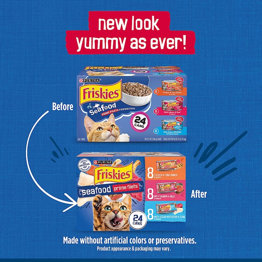 Purina Friskies Adult Wet Cat Food, High-Protein Real Meat Recipe, 9.4 lb. Bulk Pack | PetSmart