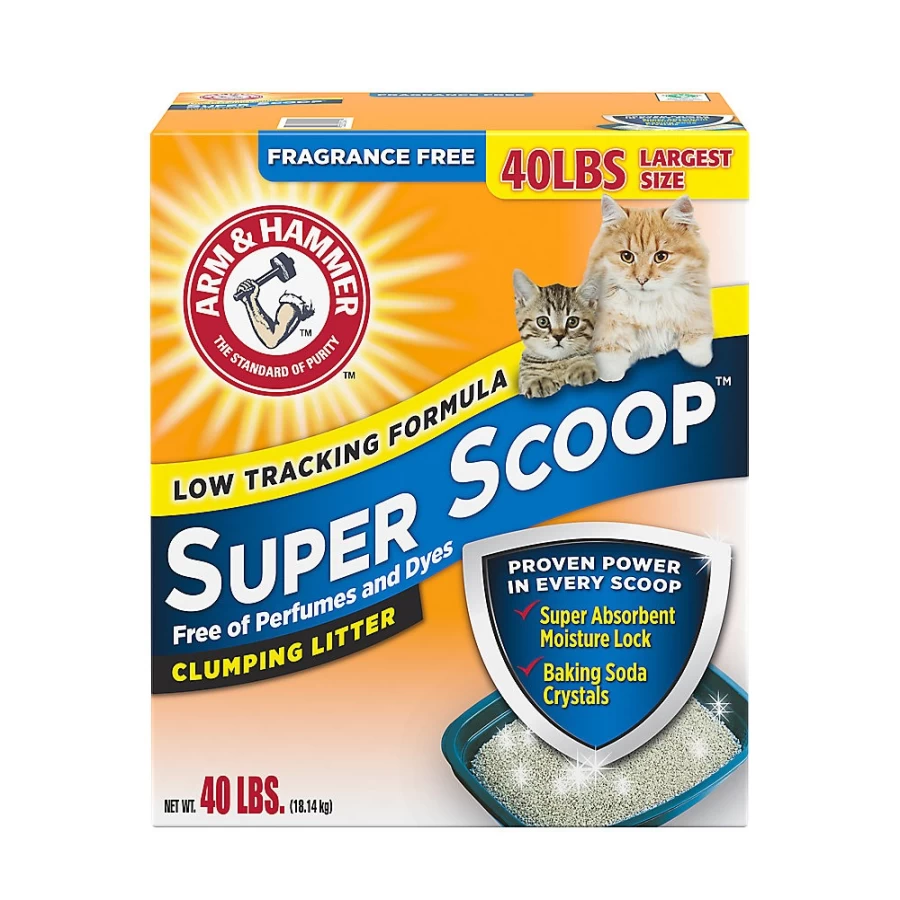 PetSmart Arm & Hammer Super Scoop Clumping Clay Cat Litter - Unscented, Odor Control, 14 lb
