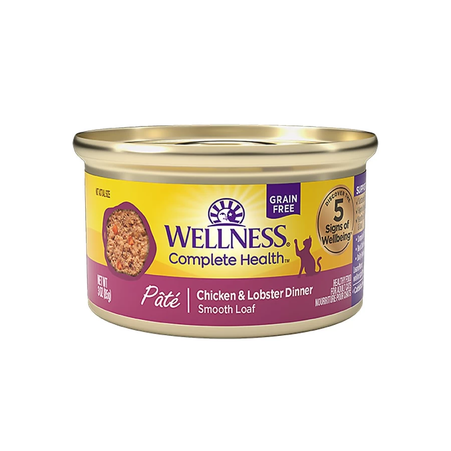 "PetSmart Wellness Complete Health Grain-Free Natural Pate Cat Food for Optimal Feline Nutrition"