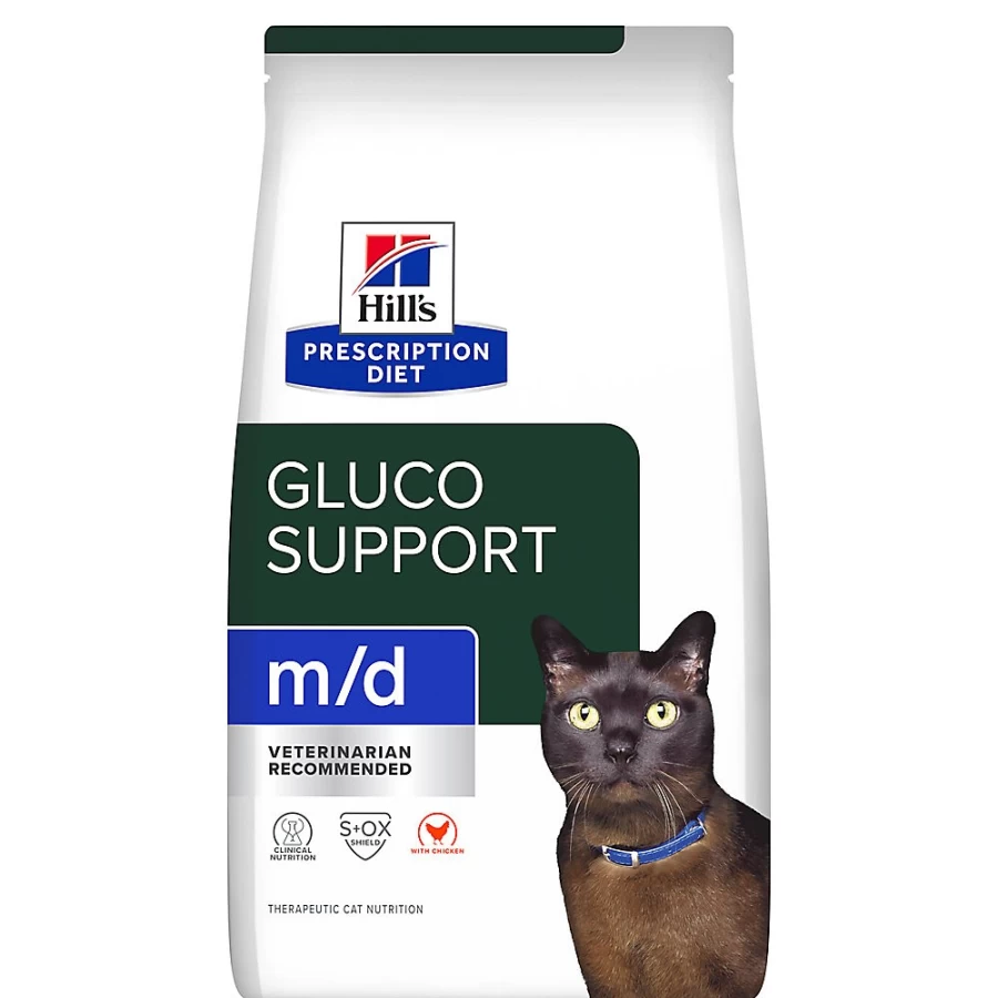 "PetSmart Hill's Prescription Diet m/d Glucose & Weight Management Dry Cat Food - Chicken Flavor for Diabetic Cats"