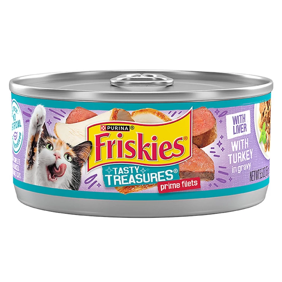 Purina Friskies Tasty Treasures Wet Cat Food for Adult Cats - 6.04 oz Can | PetSmart
