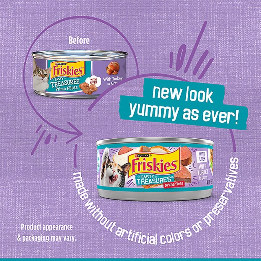 Purina Friskies Tasty Treasures Wet Cat Food for Adult Cats - 6.04 oz Can | PetSmart