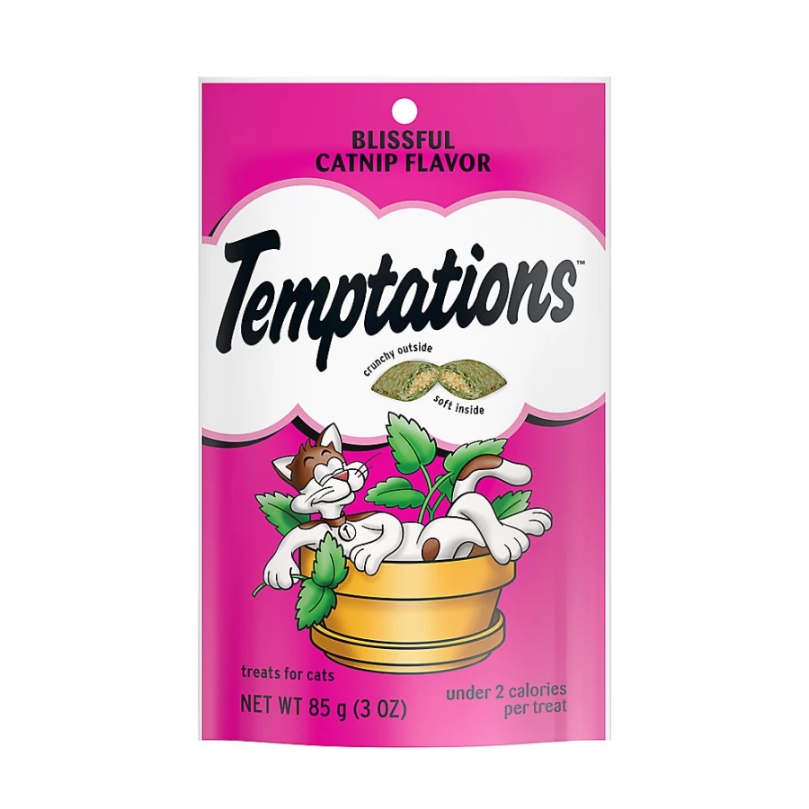 PetSmart Classic Adult Cat Treat - Soft & Crunchy with Catnip, Temptationstrade Blissful Flavor