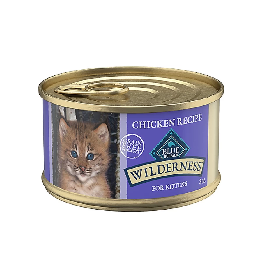 PetSmart Blue Buffalo Wilderness Grain-Free Kitten Wet Cat Food, 3 Oz. - High Protein Natural Ingredients