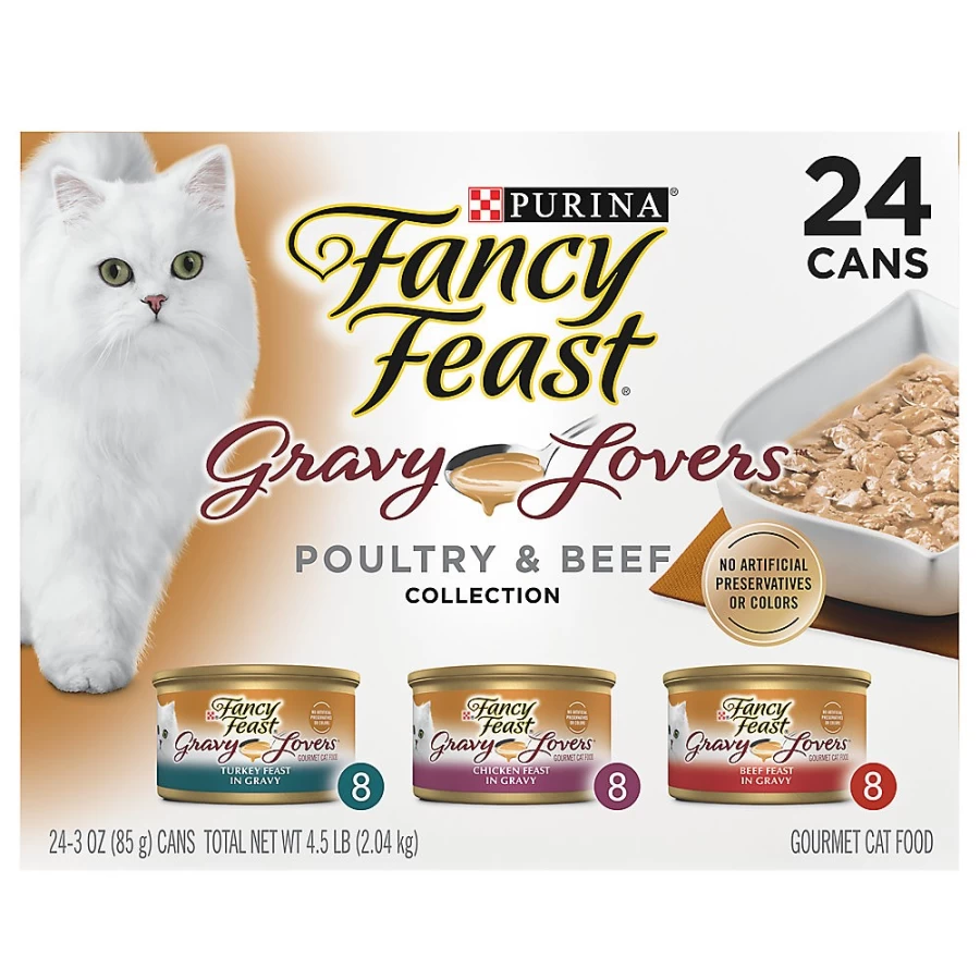 PetSmart Fancy Feast Gravy Lovers Wet Cat Food for All Life Stages - 5.53 lb. Pack, Enriched with Essential Vitamins
