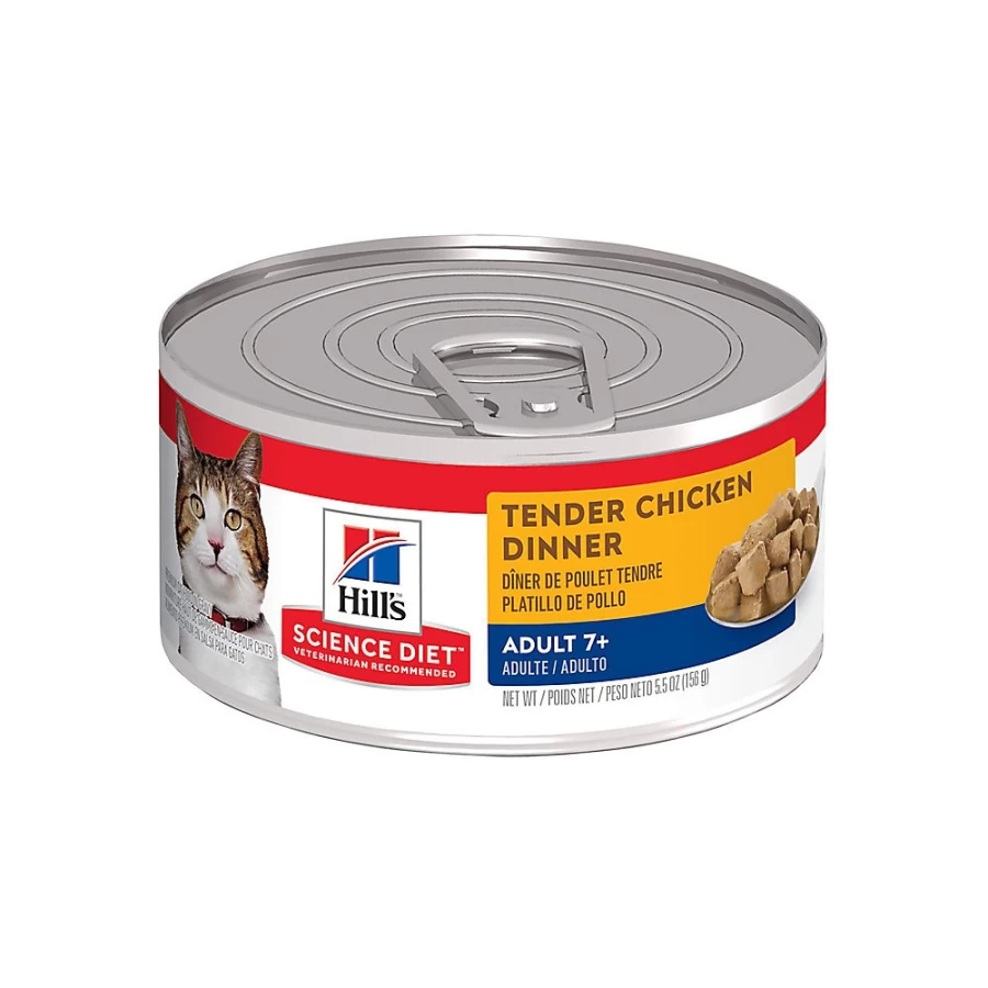 PetSmart Hill's Science Diet Adult 7+ Senior Wet Cat Food with Chunks in Gravy, 5.5 oz Can