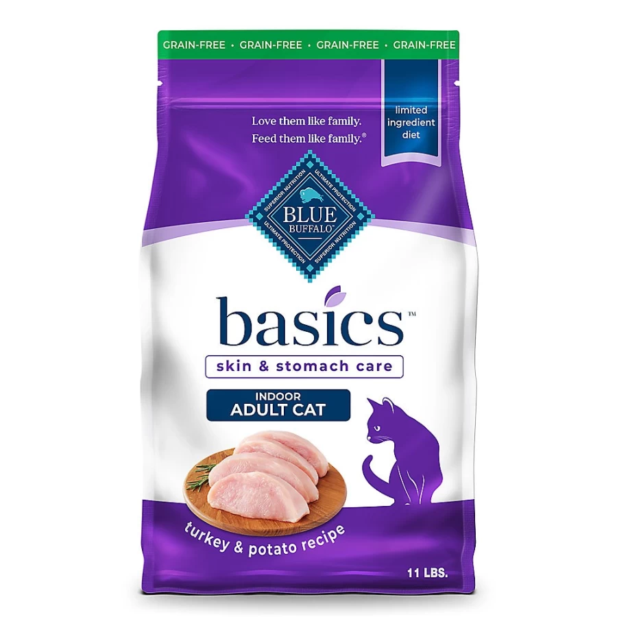 PetSmart Blue Buffalo Basics Grain-Free Adult Dry Cat Food, Turkey Recipe for Optimal Feline Health