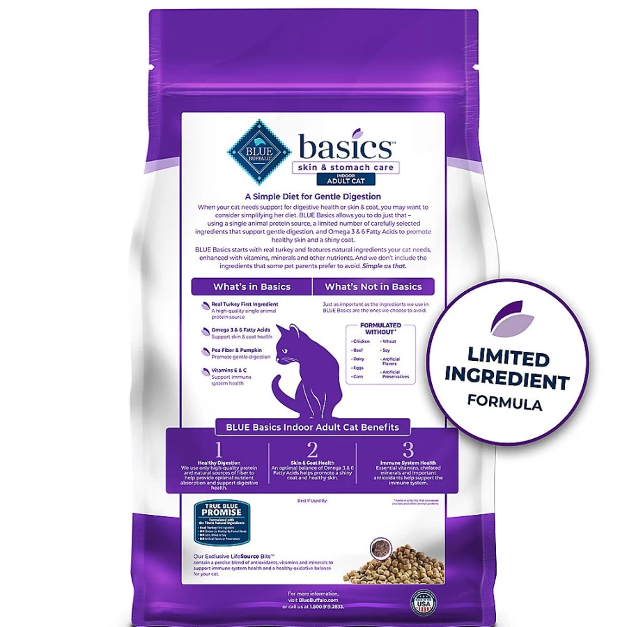 PetSmart Blue Buffalo Basics Grain-Free Adult Dry Cat Food, Turkey Recipe for Optimal Feline Health