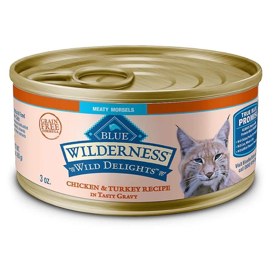 PetSmart Blue Buffalo Wilderness Grain-Free Adult Wet Cat Food, 3 Oz. Can - High Protein Natural Recipe