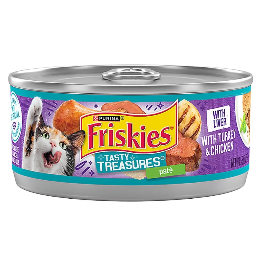Purina Friskies Tasty Treasures Wet Cat Food for Adults, 6.04 oz Can | Delicious & Nutritious | Available at PetSmart