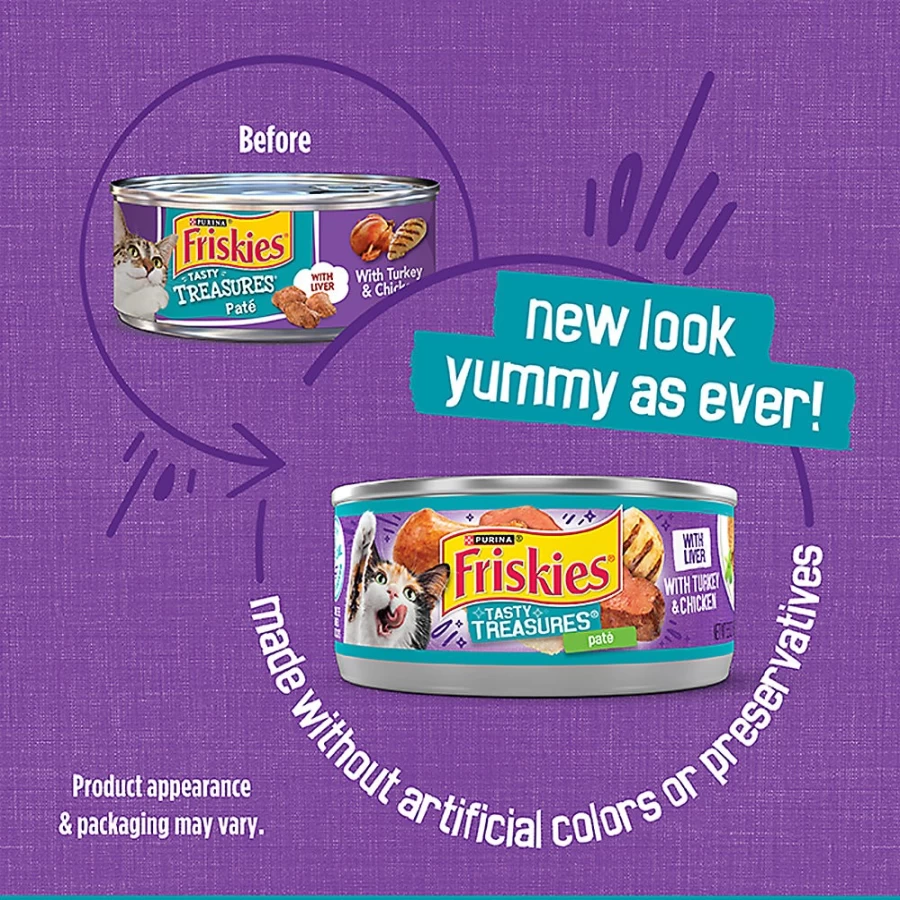 Purina Friskies Tasty Treasures Wet Cat Food for Adults, 6.04 oz Can | Delicious & Nutritious | Available at PetSmart