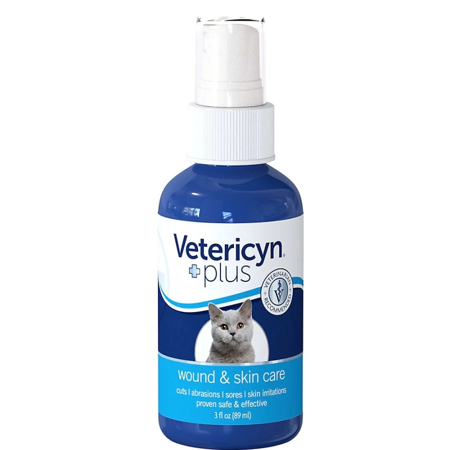PetSmart Vetericyn Plus Antimicrobial Hydrogel Spray for Cats – Advanced Wound & Skin Care Treatment