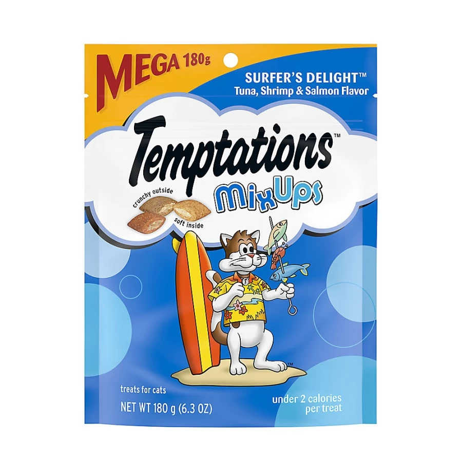 PetSmart Surfers' Delight Mixups Adult Cat Treats - Soft & Crunchy Temptations Trade Flavor