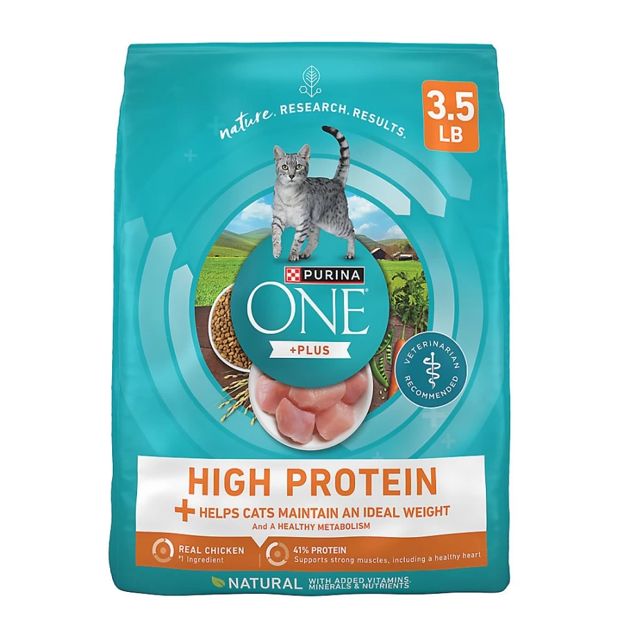 Purina ONE Ideal Weight High-Protein Adult Dry Cat Food with Turkey - Natural Recipe for Healthy Weight | PetSmart