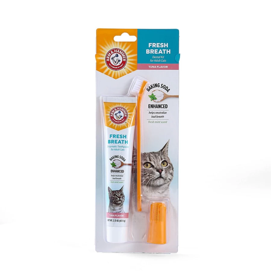 PetSmart Arm & Hammer Cat Dental Care Kit - Tuna Flavor Toothpaste & Brush for Fresh Breath