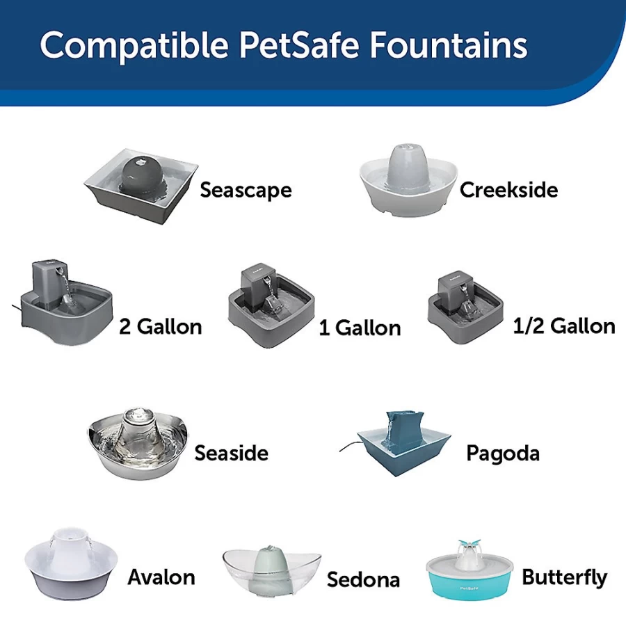 PetSmart Drinkwell Pet Fountain Replacement Charcoal Filters for Fresh Water - PetSafe Compatible